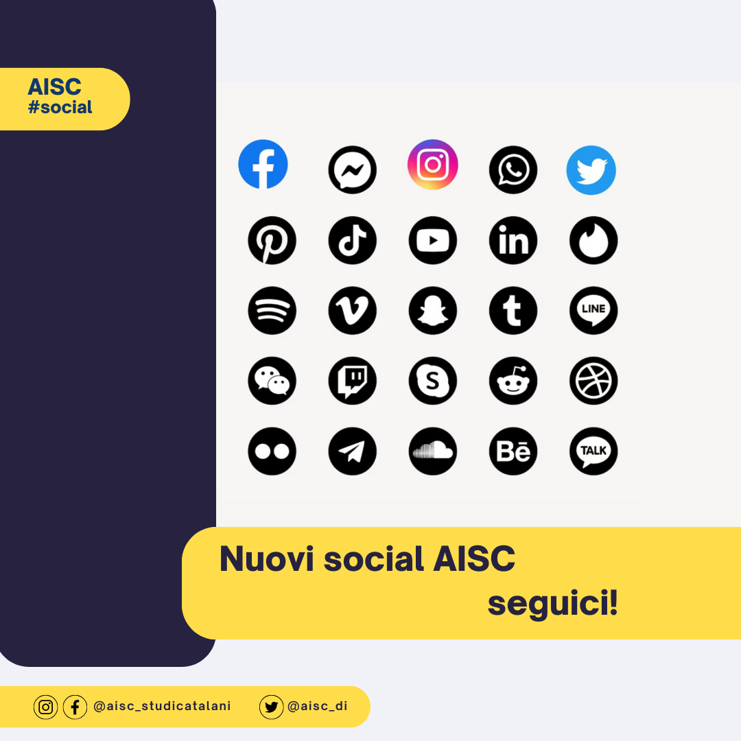Nuovi social AISC: seguici!