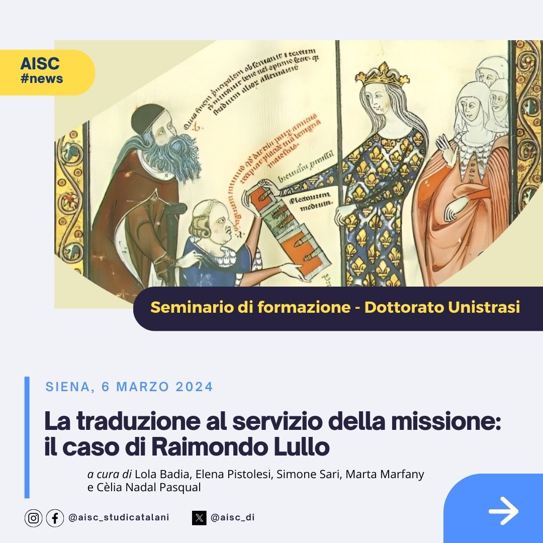 Seminario di formazione<br />La traduzione al servizio della missione: il caso di Raimondo Lullo.