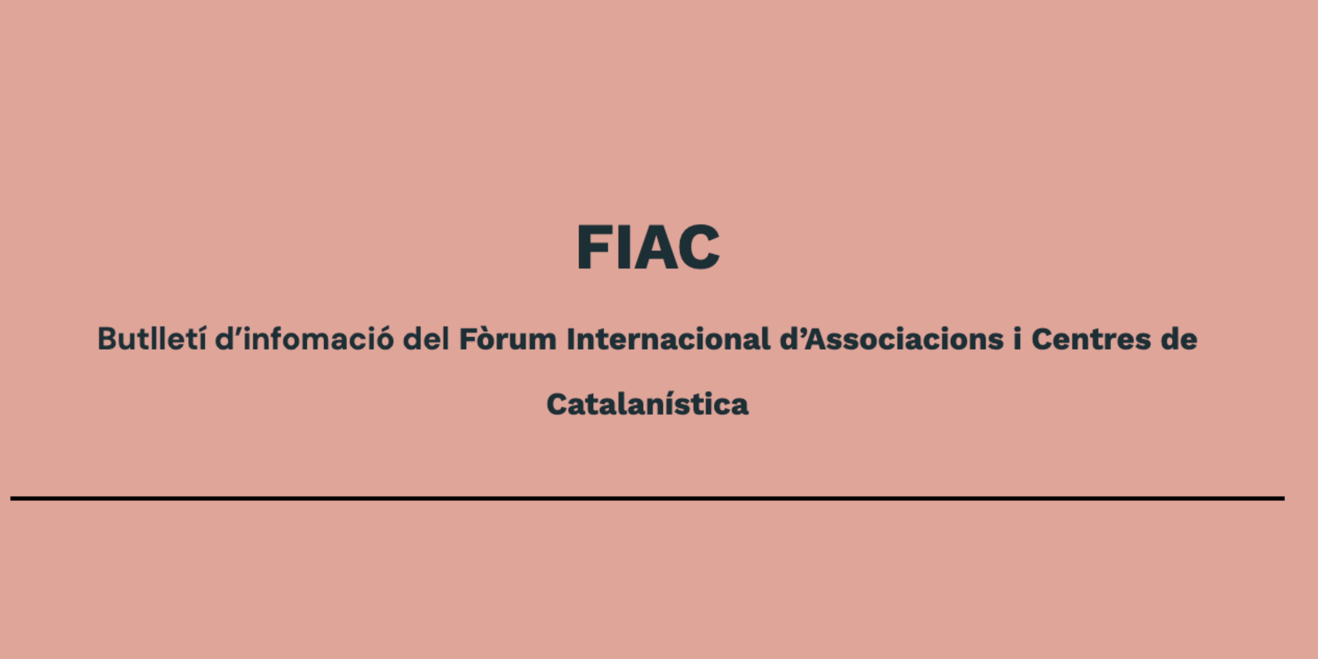 La newsletter del FIAC